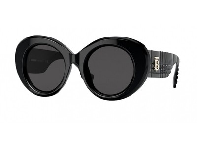 Pre-owned Burberry Sunglasses Be4370u 300187 Black Dark Gray Woman