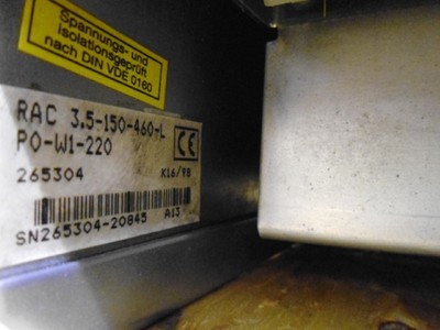 INDRAMAT RAC3.5-150-460-LPO-W1-220 * USED *
