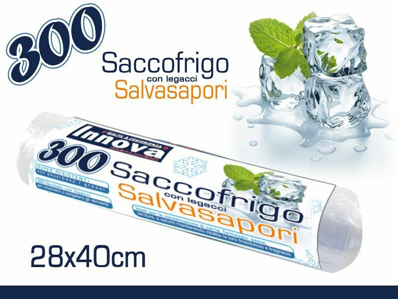 Set 300 Pezzi Sacco Frigo E Freezer 28X40Cm Sacchetti Gelo In Rotolo hmj
