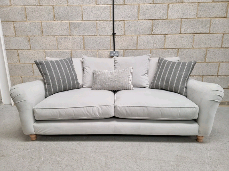Sofology South Bank Large 3 Seater Sofa In Grey Velvet RRP£1869 in