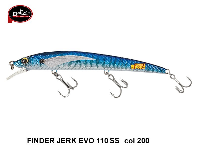 MOLIX FINDER JERK EVO 110 SS  200 MX WAHOO  10 GR SLOW SINKING 11 CM SPINNING