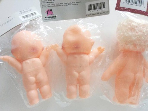 1 Fibre Craft Impkins Doll   2 Mangelsen's Cupie Dolls NIP all 5-1/2