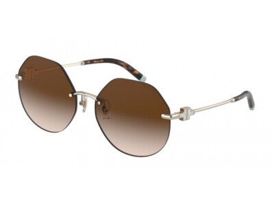 Pre-owned Tiffany & Co Brand Tiffany Sunglasses Tf3077 60213b Brown Gold Ladies