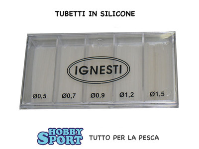TUBETTO IN SILICONE VARIE MISURE DA 0,5 A 1,5 mm PER GALLEGGIANTI  MARCA IGNESTI