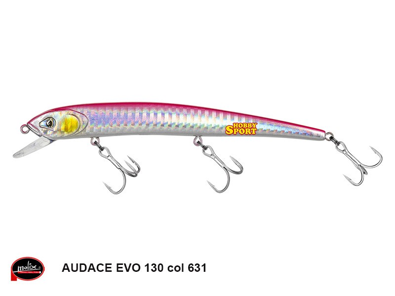 MOLIX AUDACE EVO 130 col 631 PINK HOLO  15 GR SLOW SINKING