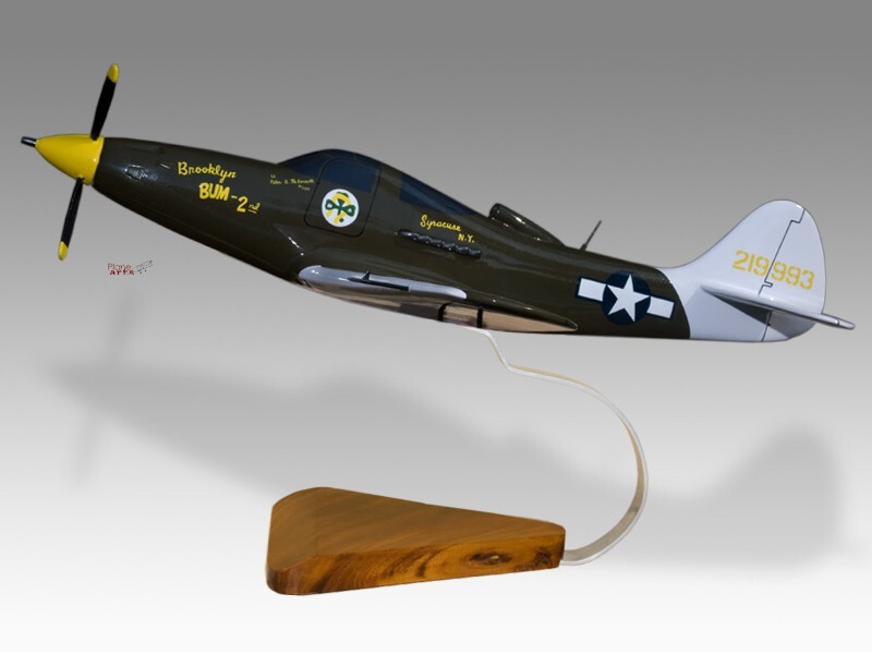 Bell P-39Q Airacobra Brooklyn Bum Solid Mahogany Wood Handcrafted Display Model