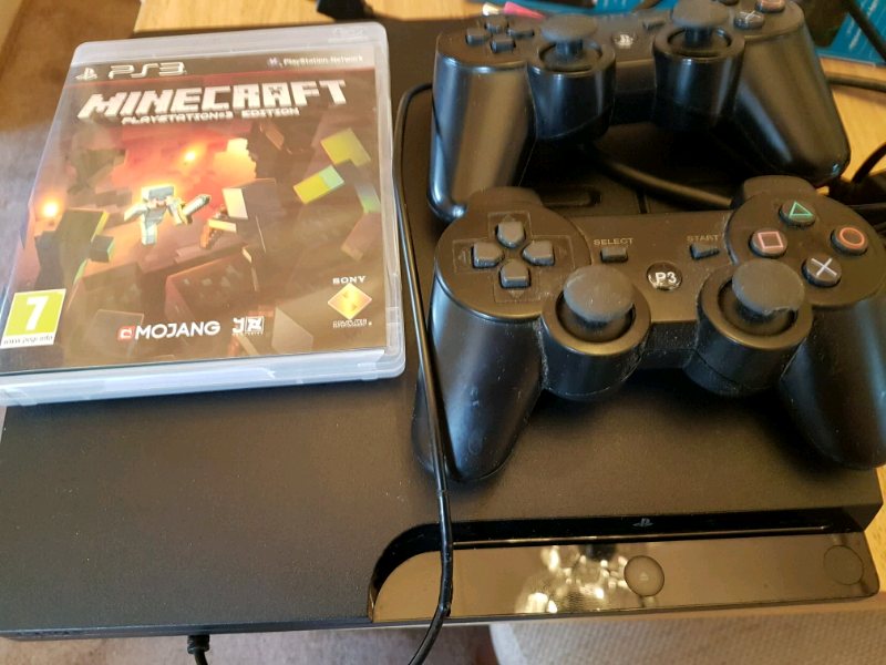 Ps3 slim 160gb with 2 controllers and Minecraft game in South Shields