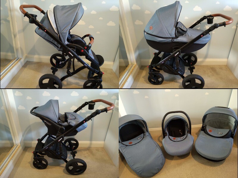 Stroller Bello Babies MIRAGE LIVIO Eco Premium 3 in 1 in Upminster