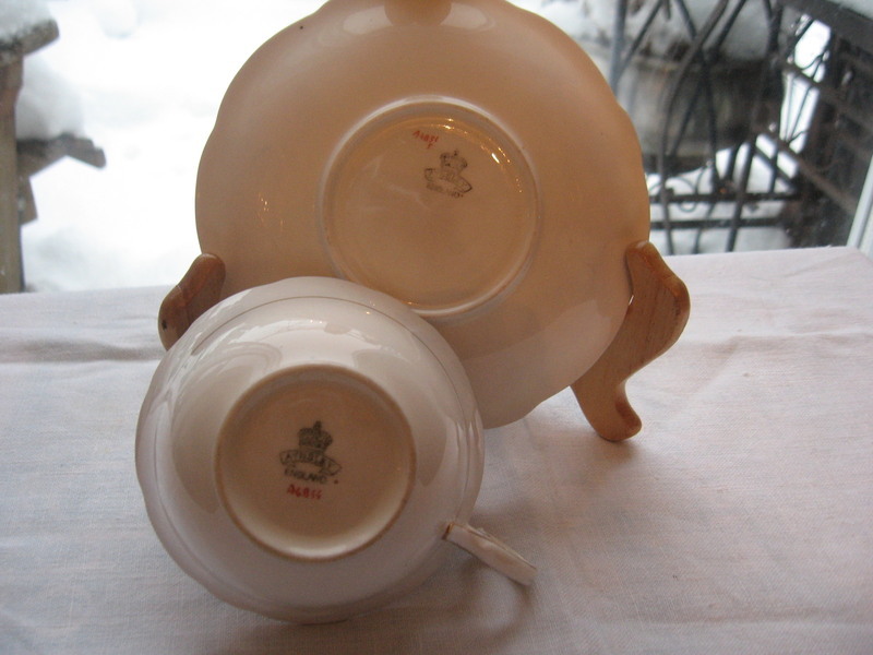 beautiful Cup Saucer porcelain AYNSLEY ENGLAND #A 4856