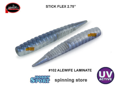 MOLIX STICK FLEX 2.75" COL 102 ALEWIFE LAMINATE UV ACTIVE  LIGHT SPINNING 6 PZ