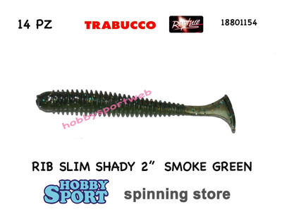 RAPTURE RIB SLIM SHADY 2" col. SMOKE GREEN 18801154 ESCA SILICONICA AREA TROUT
