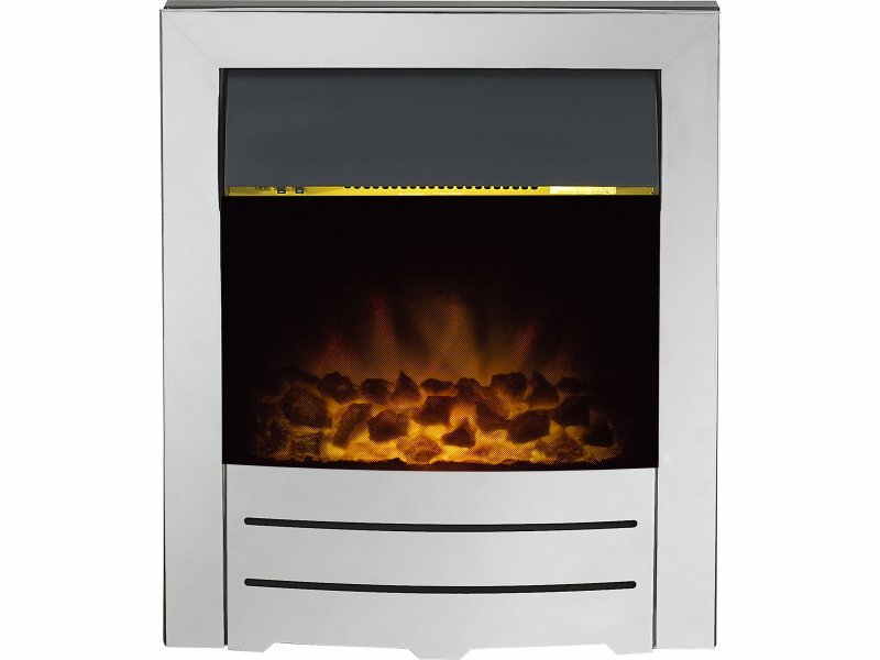 Electric 2kw Chrome Surround Modern Flame Led Fireplace Inset