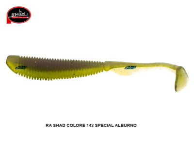 MOLIX 4,5" RA SHAD COL. 142 SPECIAL ALBURNO SPINNING MARE LAGO FIUME BLACK BASS