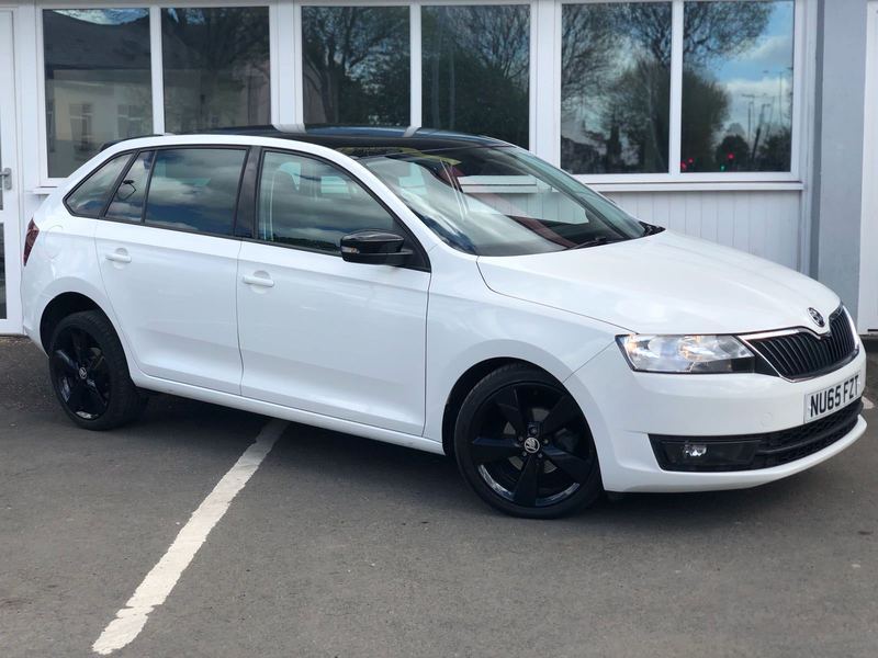 White skoda rapid