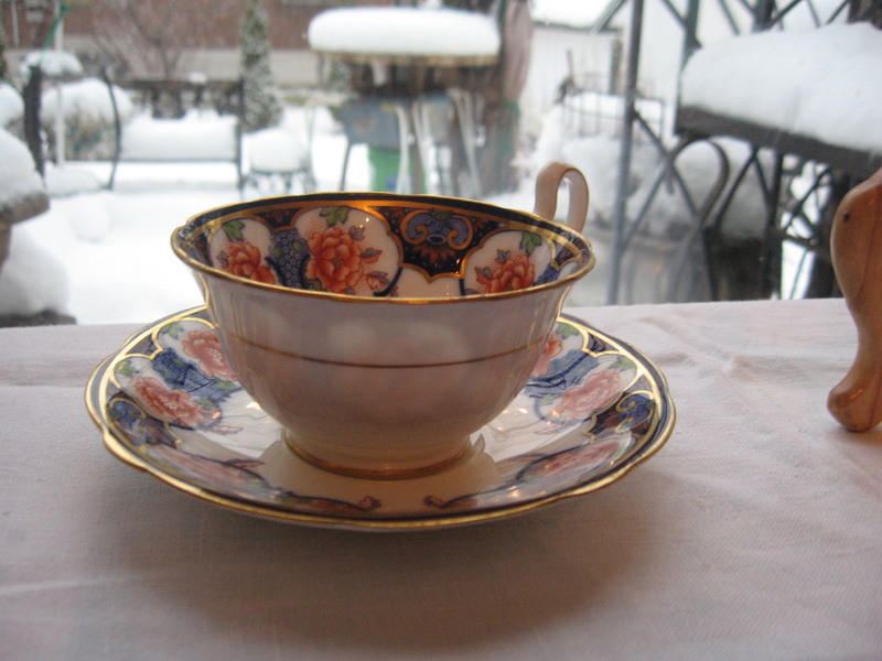 beautiful Cup Saucer porcelain AYNSLEY ENGLAND #A 4856