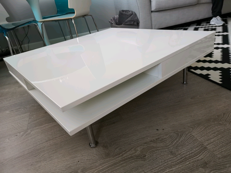 Ikea large white gloss coffee table | in Westhill ...