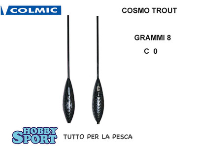 BOMBARDA COSMO TROUT COLMIC  8 GR  AFF 0 PESCA TROTA LAGO CONFEZIONE 1 PEZZO