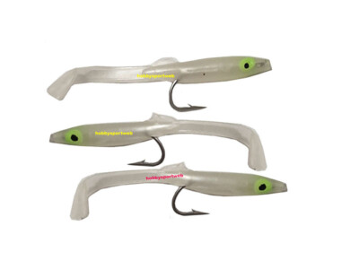 RAGLOU EXPERT 85 MM BIANCO PERLA GREEN EYES CONF 3 PZ SPINNING MARE TRAINA