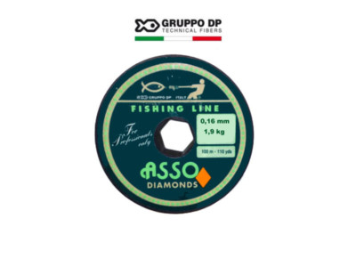 FILO ASSO DIAMOND BOBINA 100 MT DIAM. 0,16 mm  GIALLO x MULINELLO - FEEDER