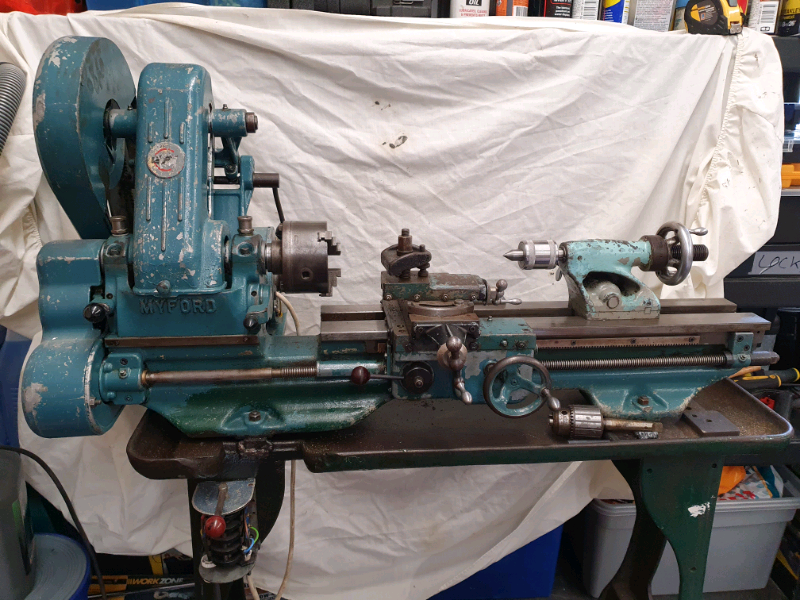 Myford ML7 lathe on wheeled stand. in Kinross, Perth and Kinross