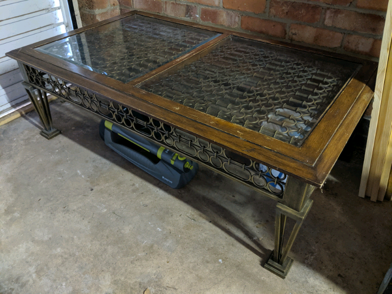 Wrought Iron Wood Coffee Table - Wrought Iron Coffee Table : Milan dining table base only, for 42 top by the iron shoppe (2) $520.