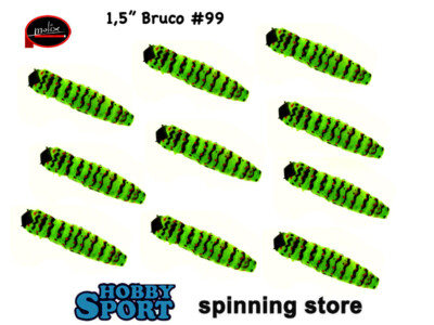 CAIMANO WORM 1,5" MOLIX COL 99 BRUCO SILICONICO VERDE 10 PZ LIGHT GAME TROUT