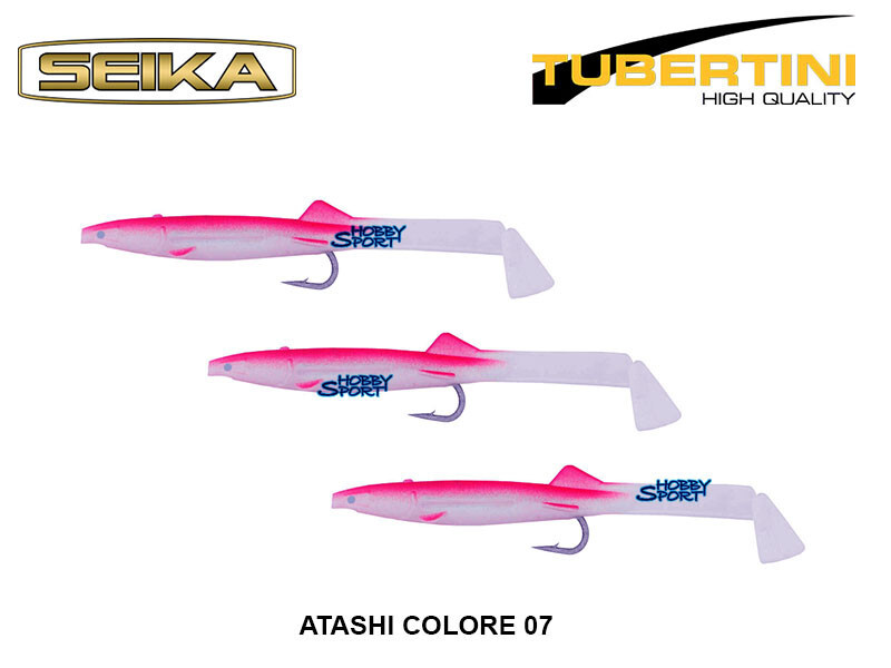 ATASHI SEIKA RAGLOU  85 MM COLORE RED  CONF. 3 pz  SILICONICO TRAINA  SPINNING