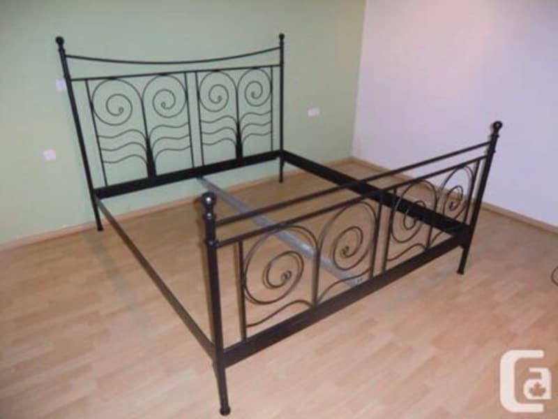 Ikea double bed frame black metal in Govanhill, Glasgow Gumtree