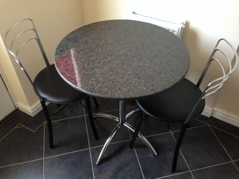 John Lewis Granite Kitchen Table & 2 Chairs in Bucksburn, Aberdeen