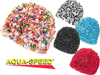 RETRO RUFFLE Badekappe Schwimmhaube Bademütze Badehaube Kappe AQUA-SPEED
