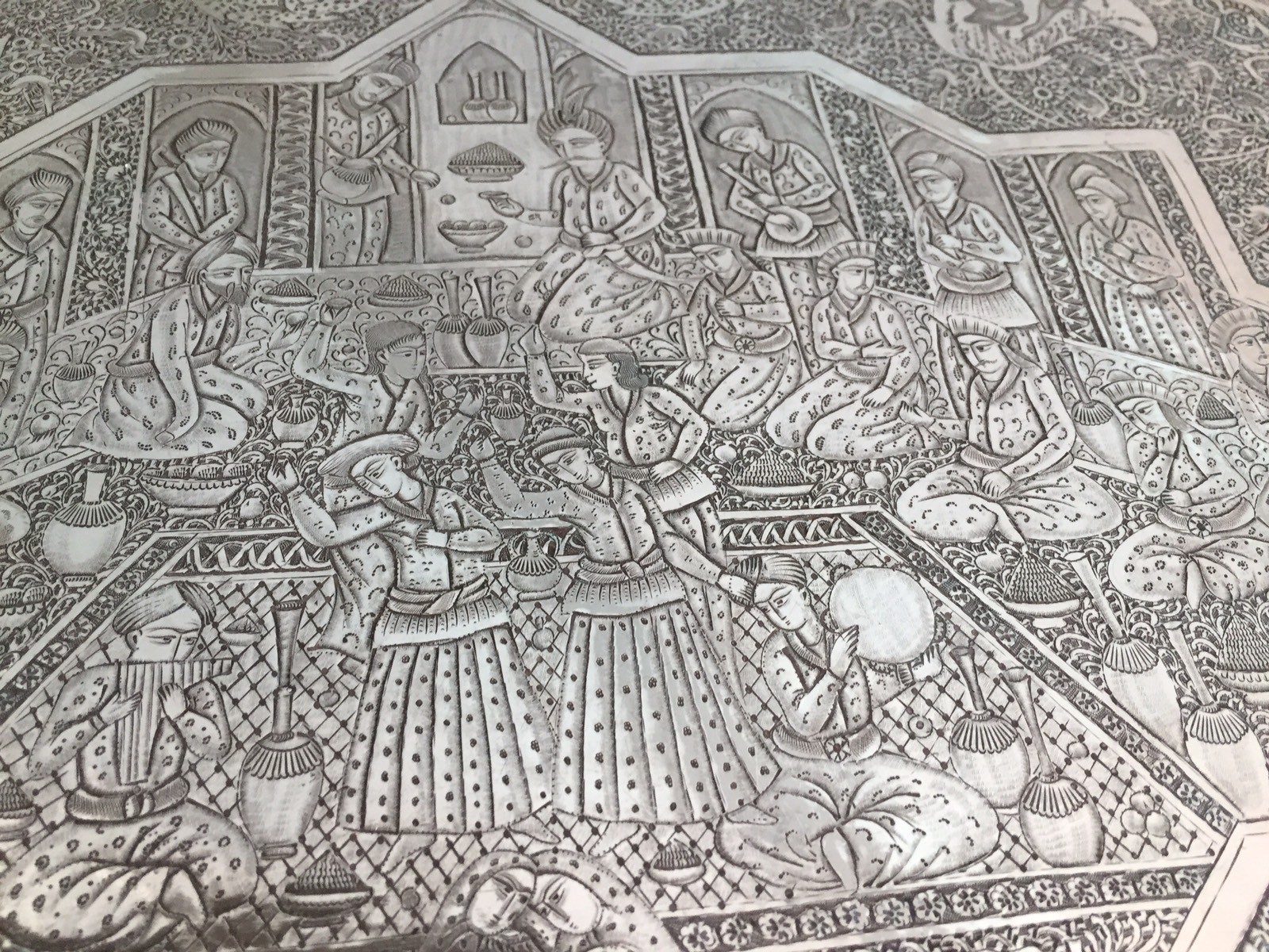 Antique Persian Silver 5-Piece Set Over 4 KILO- GRAMS.By.: RASOUL  PARVARESH  ,