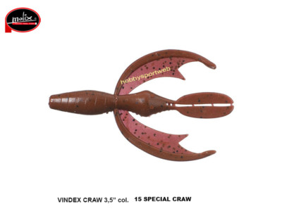 MOLIX VINDEX CRAW 3,5" COL 15 SPECIAL CRAW  SILICONICHE SPINNING LAGO BLACKBASS
