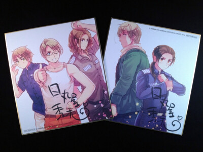 Hetalia Axis Powers Shikishi Illust Board set of 2 Allied Forces New