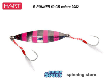 SLOW PITCH  B-RUNNER  60 GR COL.2082 BLACK RED METAL JIGGING IHBR602082 HART