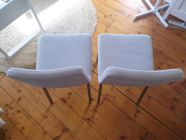 Set of 4 beautiful, grey FREEDOM furniture dining chairs | Dining