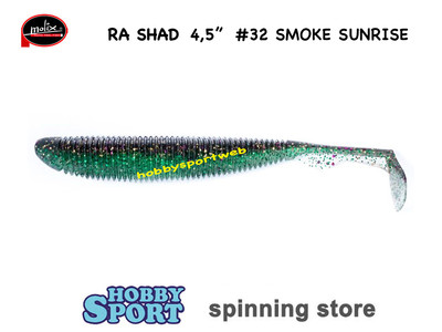 MOLIX 4,5" RA SHAD COLORE 32 SMOKE SUNRISE SPINNING MARE LAGO FIUME BLACK BASS
