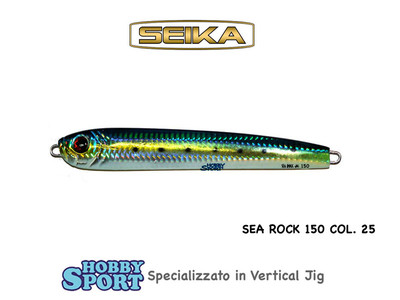 VERTICAL JIG SEA ROCK SEIKA 150 GR COL SJ 25 BLUE PESCA MARE BARCA CERNIA
