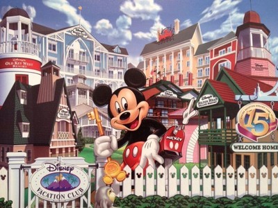 Disney Art - Vacation Club Giclee Print - 15th Anniv - Members Only-Old Key West