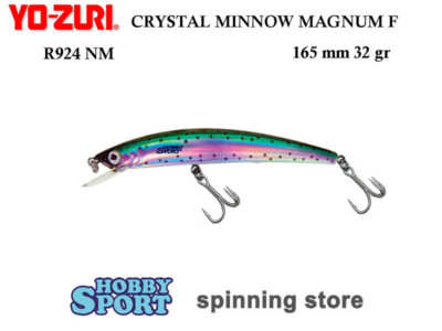 YO-ZURI CRYSTAL MINNOW MAGNUM 165 FLOATING  32 GR   R924  COL NM SPINNING MARE