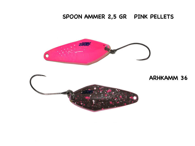 AMMER SPOON 2,5 GR COL 36 PINK PELLETS ARHKAMM36 ONDULANTE HERAKLES AREA TROUT