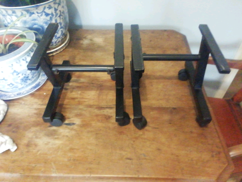 Pair of speaker stands on castors in Llandeilo, Carmarthenshire Gumtree
