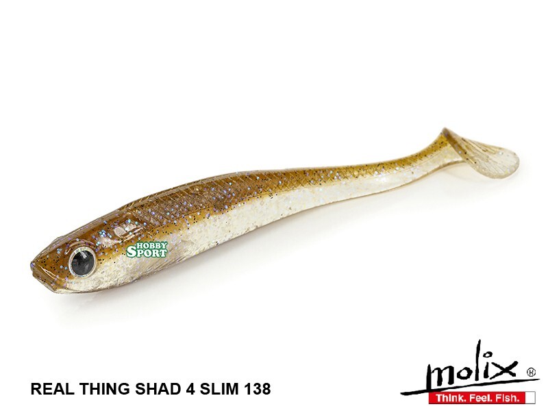 MOLIX RT SHAD 4" SLIM COLORE 138 WAKASAGI   SPINNING LAGO FIUME MARE  5 PZ