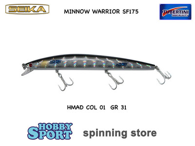 SEIKA LONG JERK WARRIOR SF175 COL 01 HMAD CEFALO 17.5 cm 31 gr SUSPEND SALT WAT