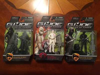 GI Joe Rise Of Cobra Snake Eyes Paris Pursuit amp Ninja Commando amp Storm Shadow