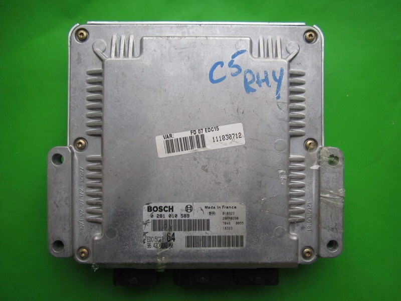 Ecu Engine Control Unit Citroen C5 2.0hdi 9642823280 0281010589 Edc15c2 Rhy