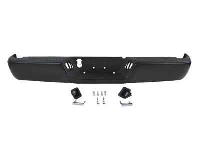 For 09-18 Dodge Pickup Ram Rear Bumper Black Assy W/O Sensor W/O Dual Exhaust