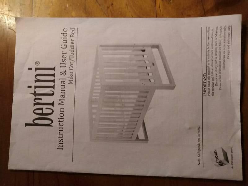 Bertini Cot Instruction Manual