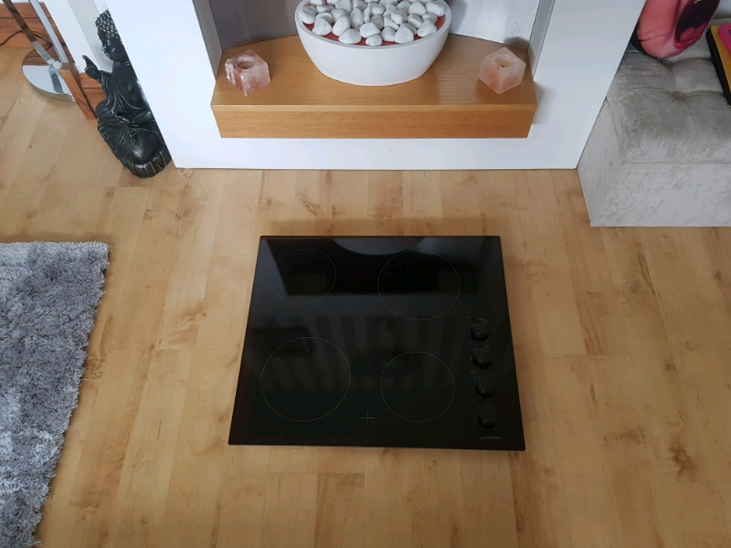 new in box electric halogen hob black glass in Cambridge