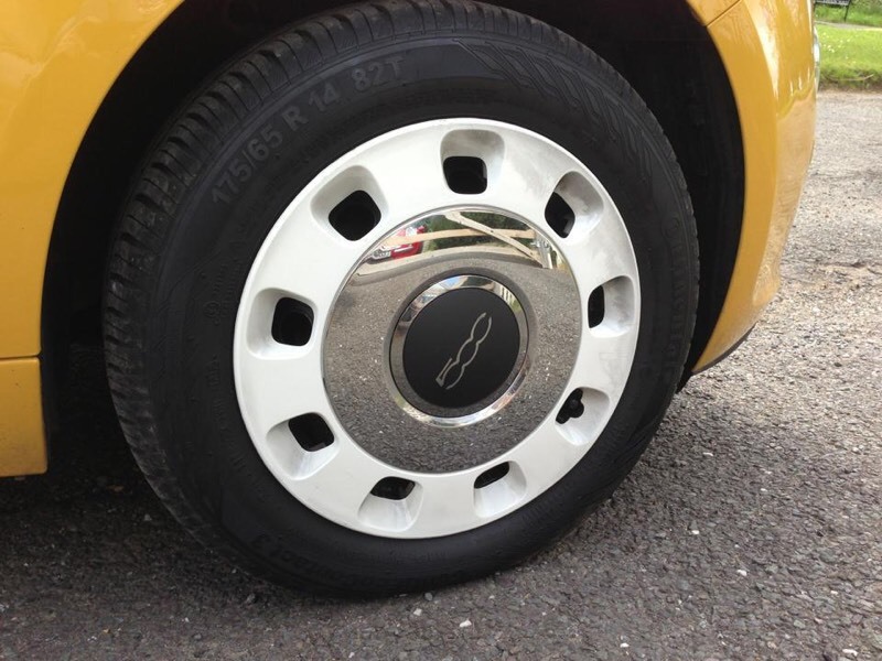 Silver or White Fiat 500 colour therapy hub caps hubcap hubcaps cap wheel trim trims in Quorn