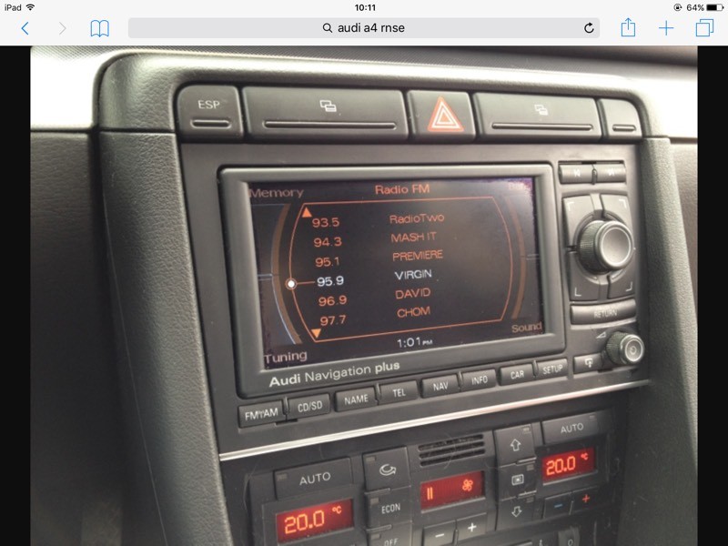 Genuine Audi A4 s4 rs4 b7 model Navigation Plus System rnse Sat nav CD player saloon avant cab